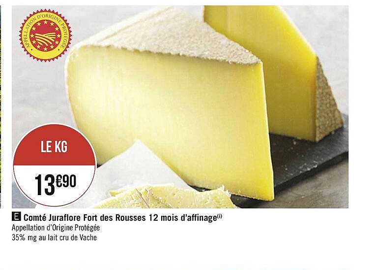 comté juraflore fort des rousses 12 mois d'affinage