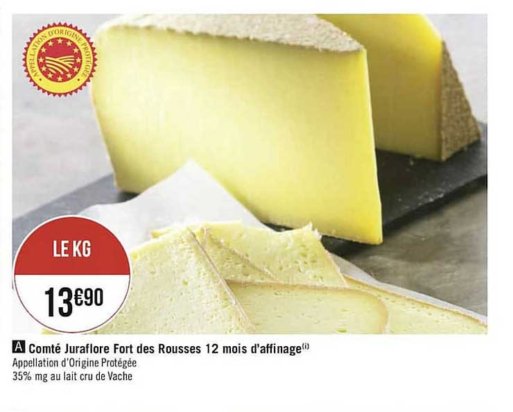 comté juraflore fort des rousses 12 mois d'affinage
