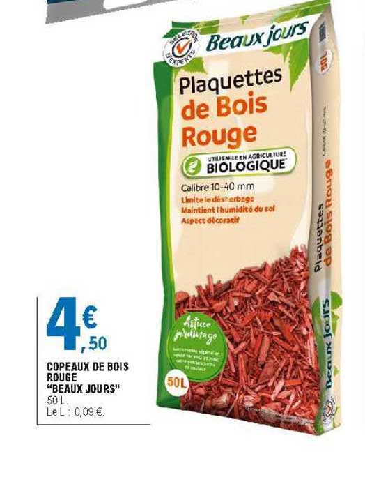 copeaux de bois rouge "beaux jours"