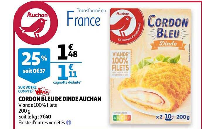 Cordon Bleu De Dinde Auchan