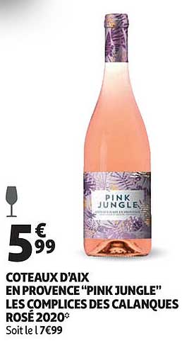 coteaux d'aix en provence "pink jungle" les complices des calanques rosé 2020