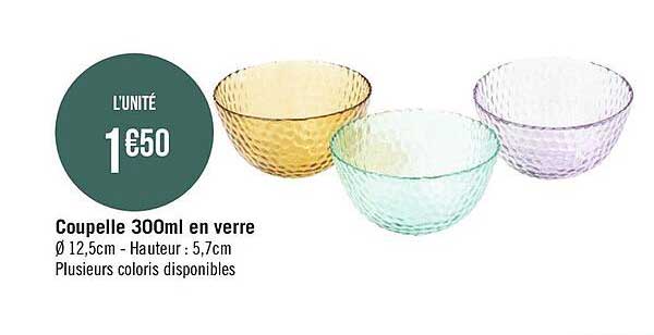 coupelle 30ml en verre