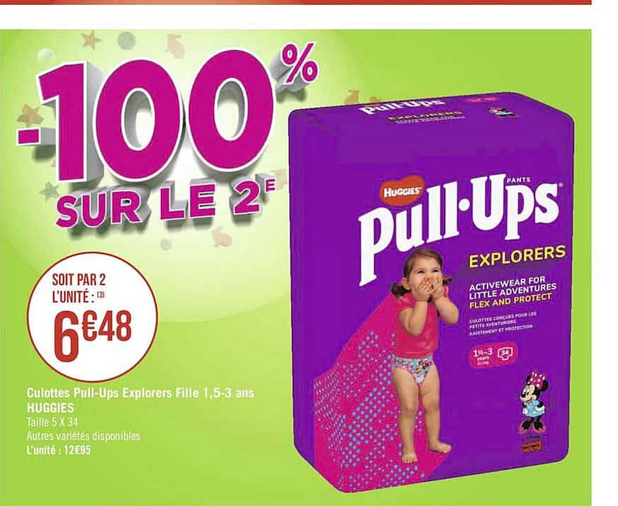 culottes pull-ups explorers fille 1,5-3ans huggies