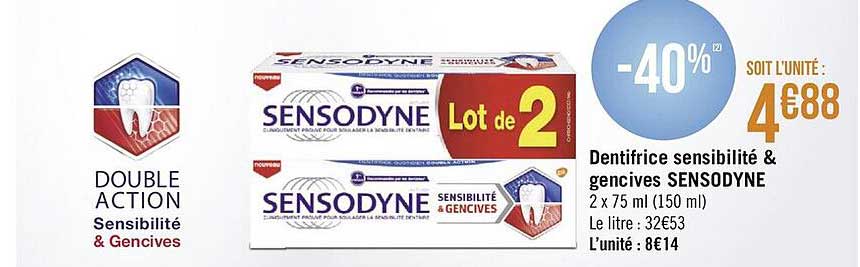 dentifrice sensibilité & gencives sensodyne