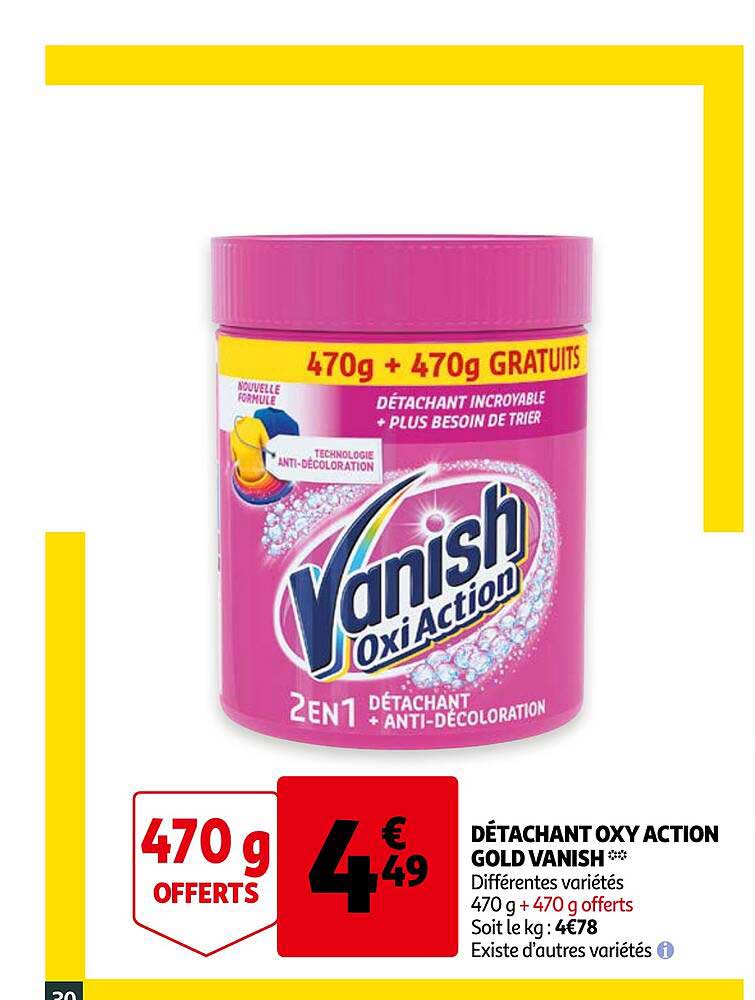 détachant oxy action gold vanish