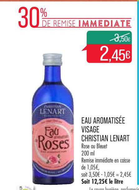 eau aromatisée visage christian lenard