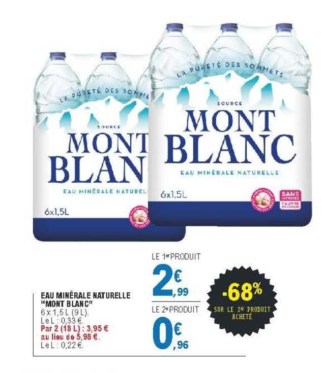Eau Minérale Naturelle Mont Blanc -68% Sur Le 2e Produit Acheté