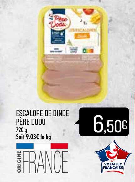 escalope de dinde père dodu
