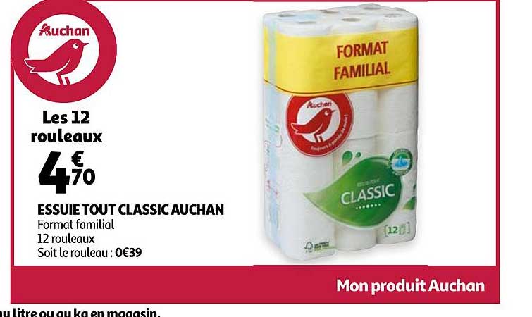 essuie tout classic auchan