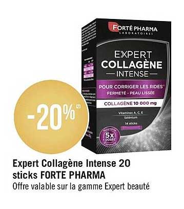 expert collagène intense 20 sticks forte pharma