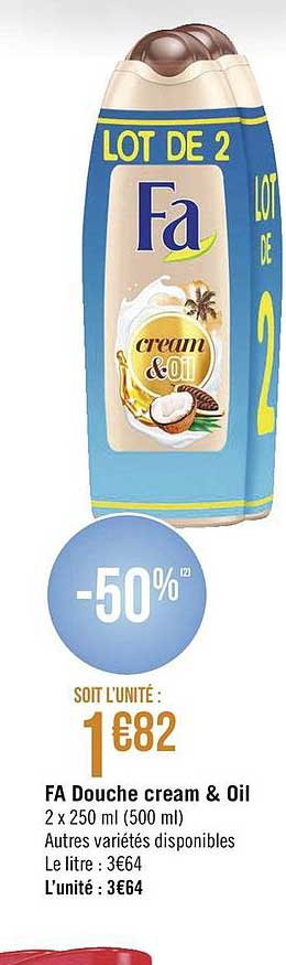 fa douche cream & oil
