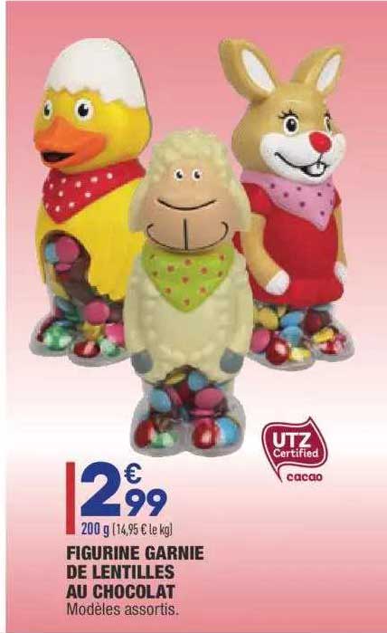 Figurine Garnie De Lentilles Au Chocolat