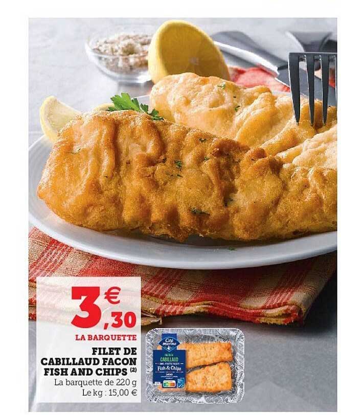 filet de cabillaud façon fish and chips