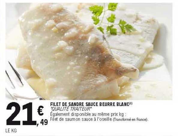 filet de sandre sauce beurre blanc