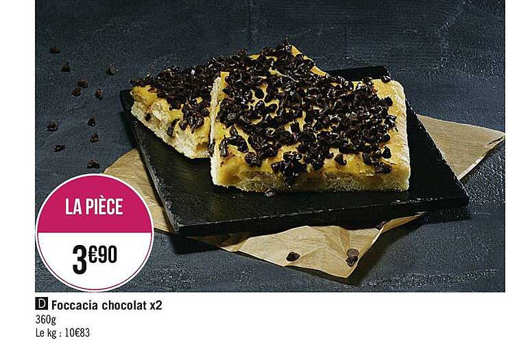 foccacia chocolat x2