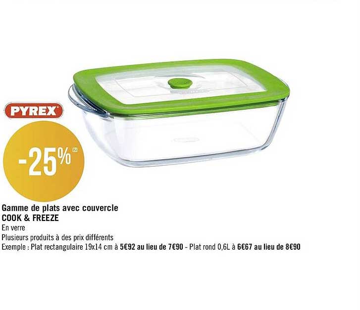 gamme de plats avec couvercle cook & freeze