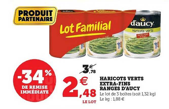 haricots verts extra-fins rangés d'aucy