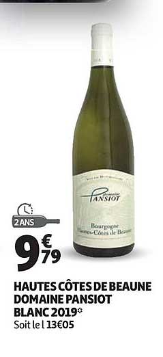 hautes côtes de beaune domaine pansiot blanc 2019