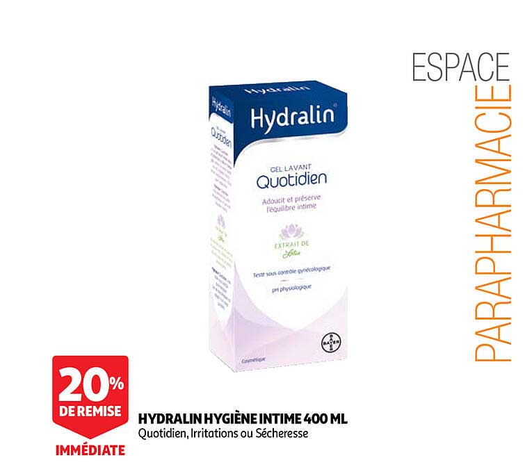 hydralin hygiène intime 400 ml
