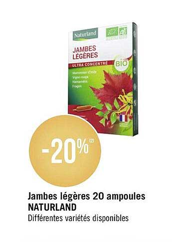 Jambes Légères 20 Ampoules Naturland