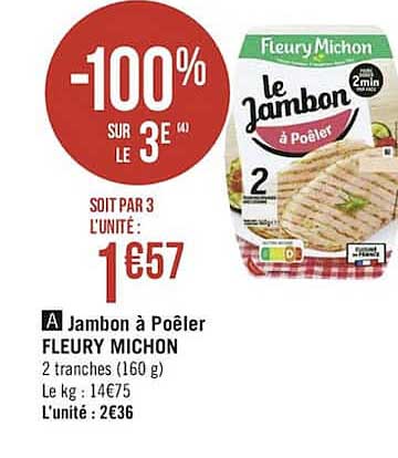 jambon à poêler fleury michon