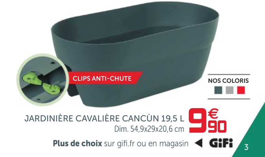 jardinière cavalière cancun 19,5 l