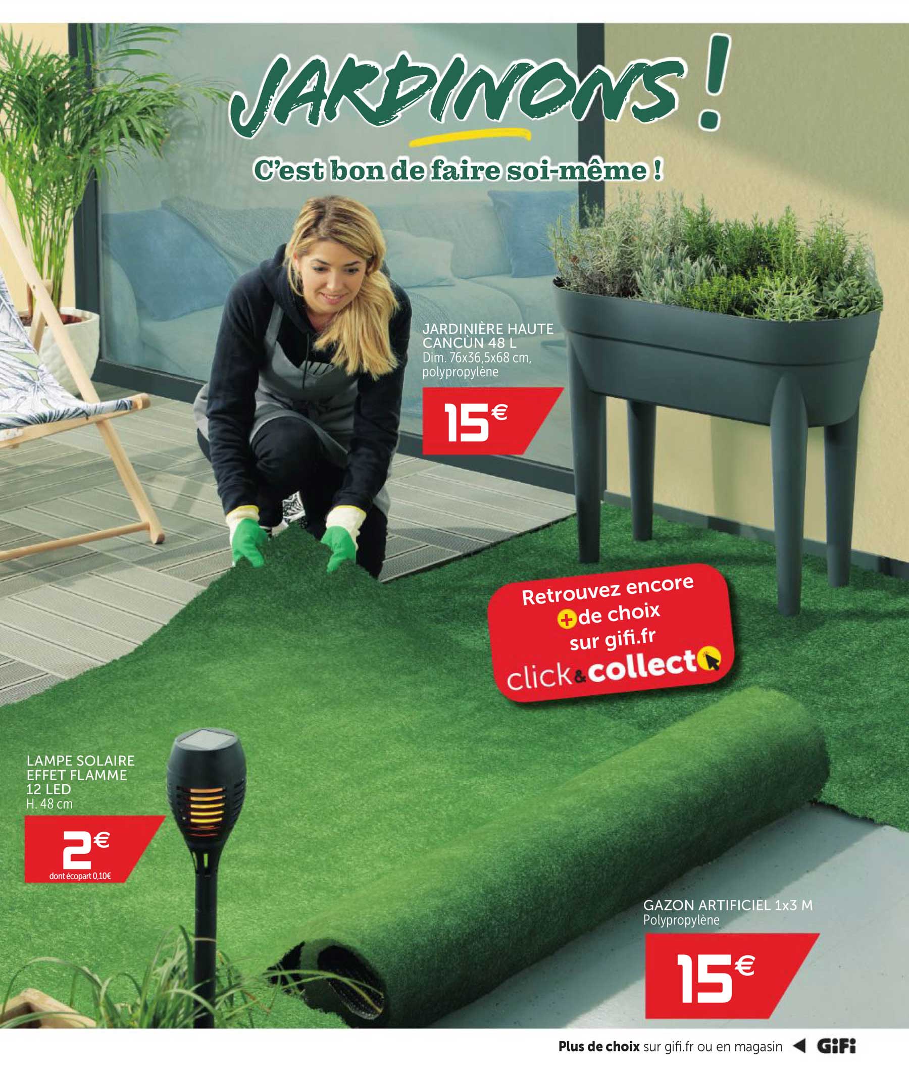 jardinière haute cancun , lampe solaire effet flamme