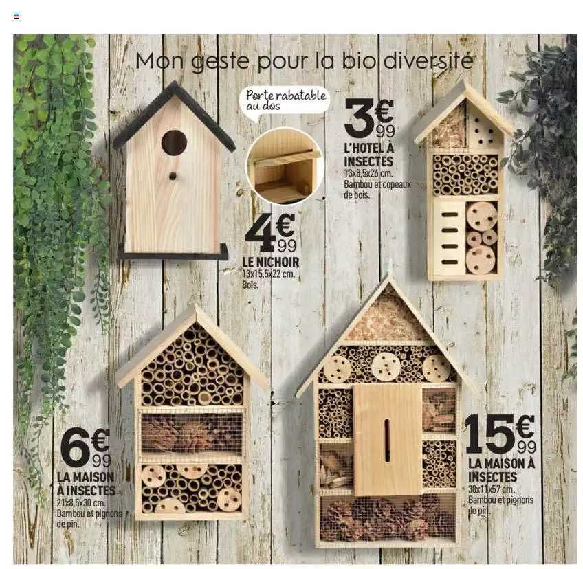 l'hotel à insectes, le nichoir, la maison à insectes, la maison à insectes