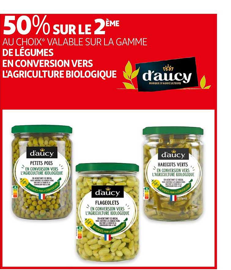 la gamme de légumes en conservation vers l'agriculture biologique d'aucy
