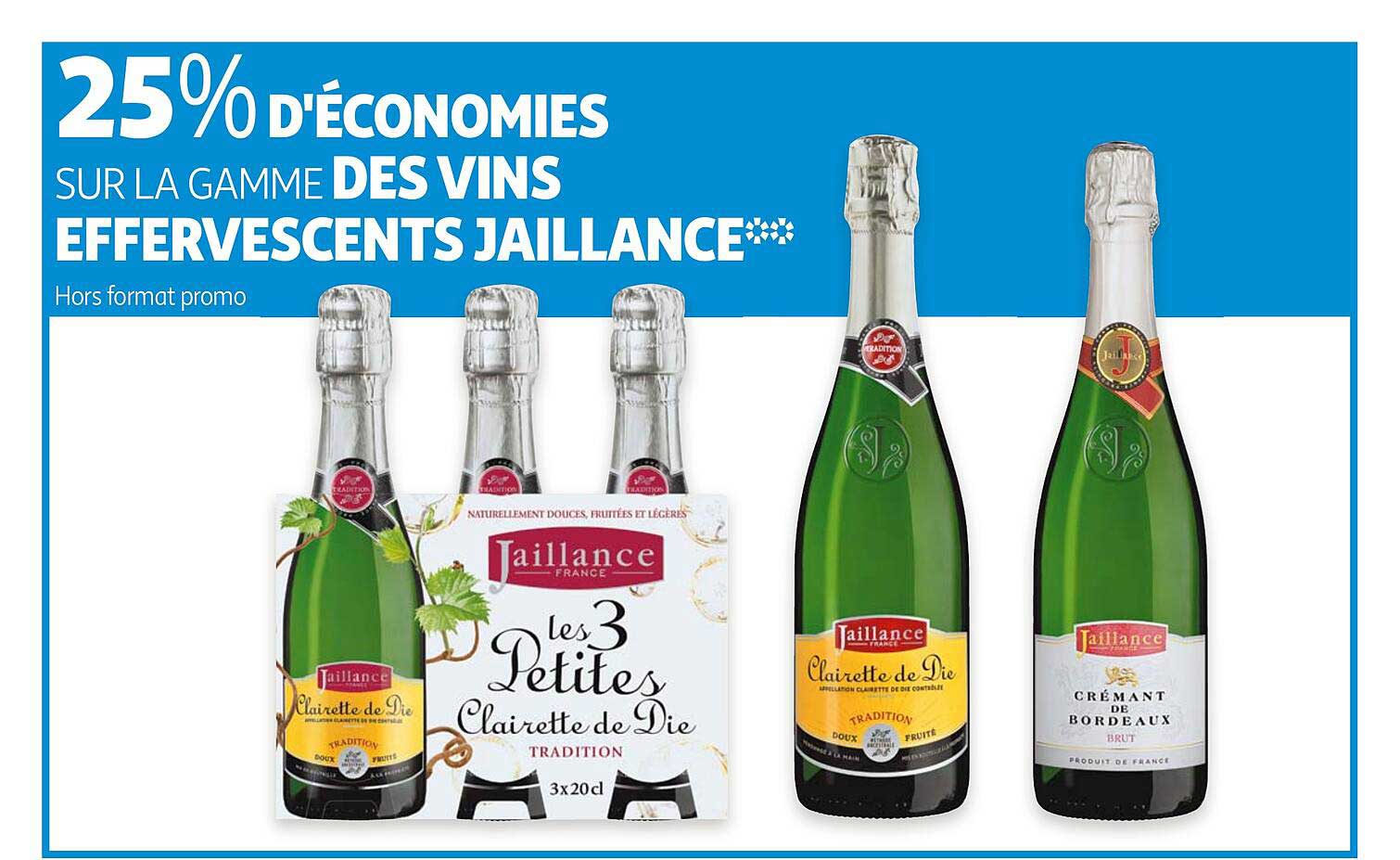 la gamme des vins effervescents jaillance