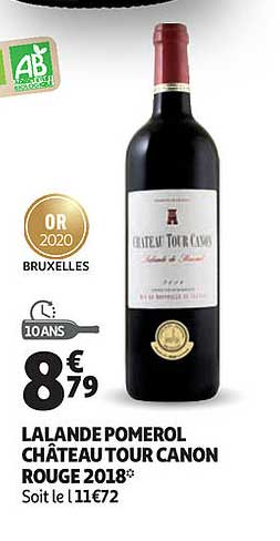 lalande pomerol château tour canon rouge 2018