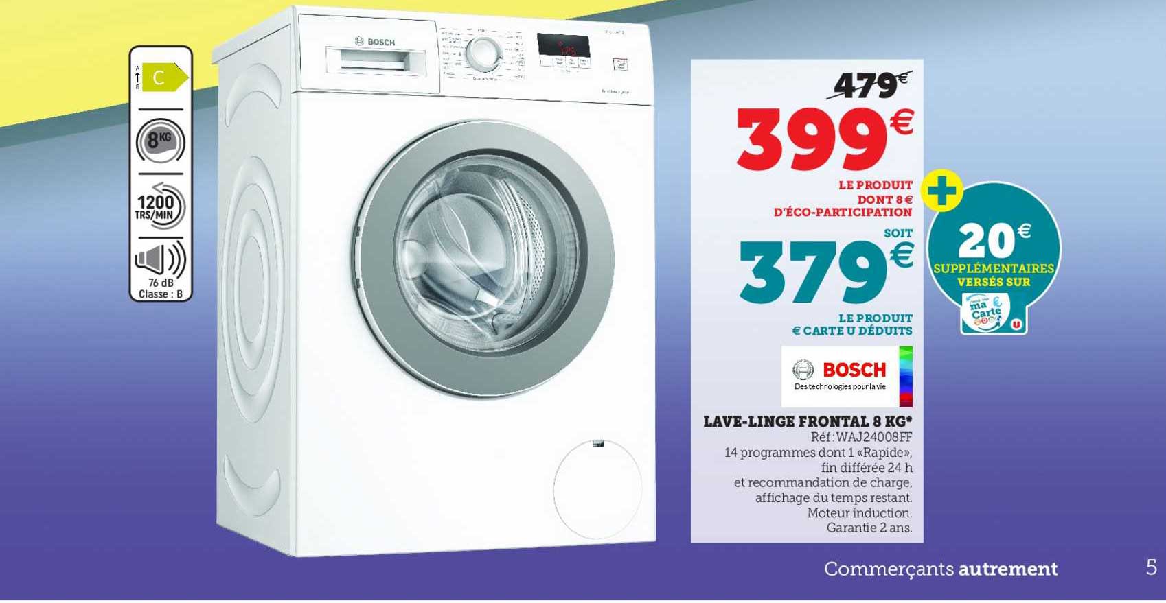 lave-linge frontal 8 kg bosch