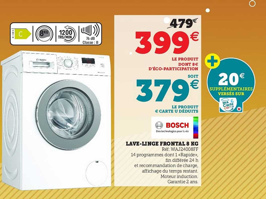lave-linge frontal 8 kg bosch