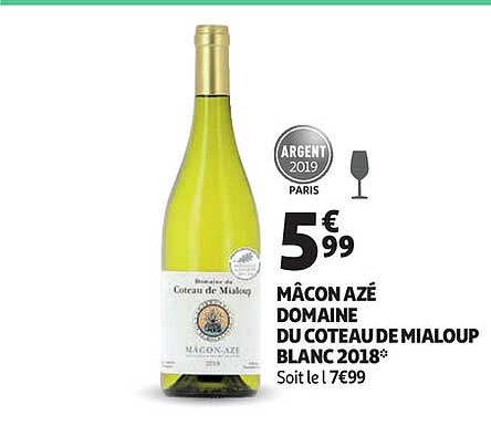 mâcon azé domaine du coteau de mialoup blanc 2018