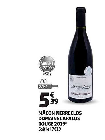 mâcon pierreclos domaine lapalus rouge 2019