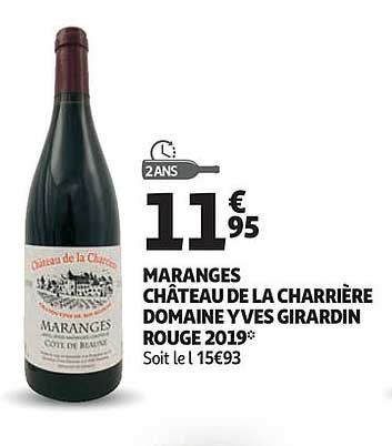 maranges château de la charrière domaine yves girardin rouge 2019