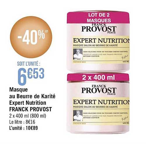 masque au beurre de karité expert nutrition franck provost