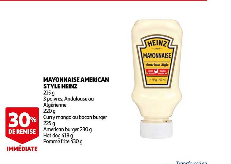 mayonnaise américan style heinz