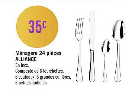 ménagère 24 pièces alliance