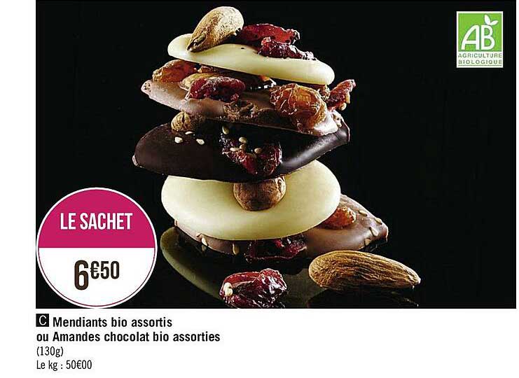 Mendiants Bio Assortis Ou Amandes Chocolat Bio Assorties