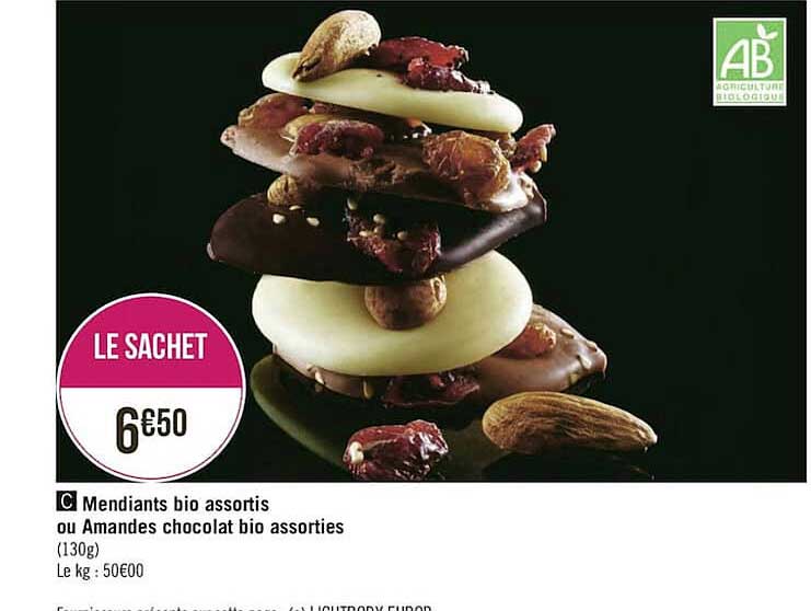 Mendiants Bio Assortis Ou Amandes Chocolat Bio Assorties