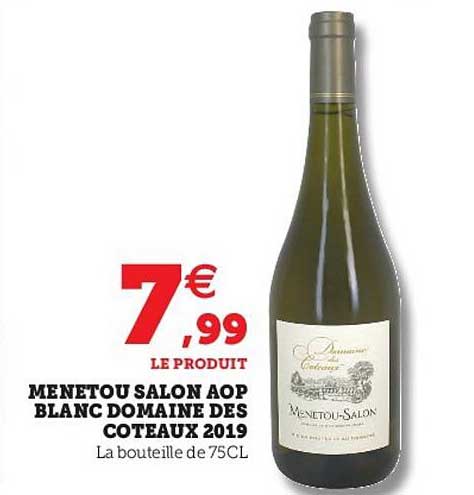 menetou salon aop blanc domaine des coteaux 2019