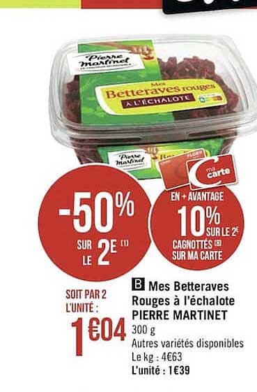 mes betteraves rouges à l'échalote pierre martinet