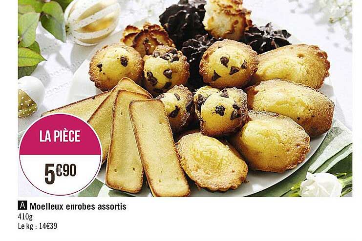 moelleux enrobés assortis