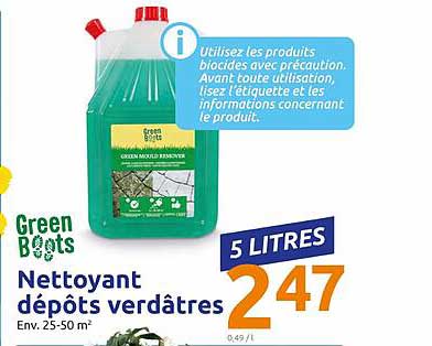 nettoyant dépôts verdâtres green boots