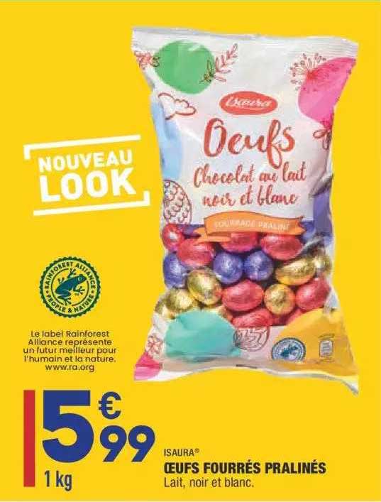 oeufs fourrés pralinés isaura