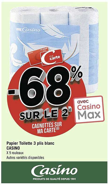 papier toilette 3 plis blanc casino