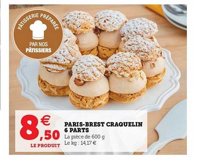 paris-brest craquelin 6 parts