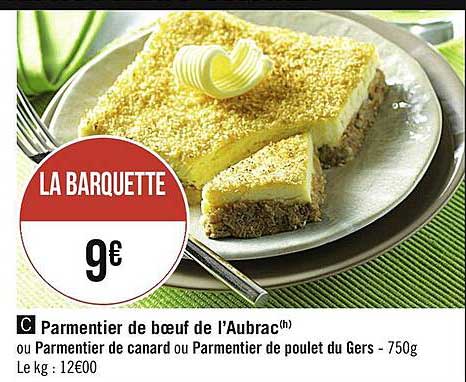 parmentier de bœuf de l'aubrac ou parmentier de canard ou parmentier de poulet du gers