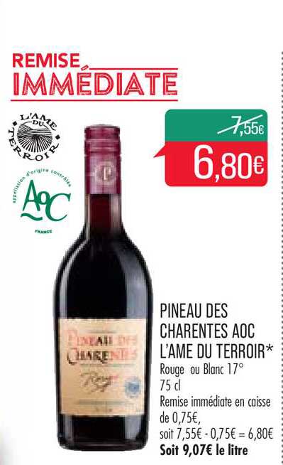 pineau des charentes aoc l'âme du terroir